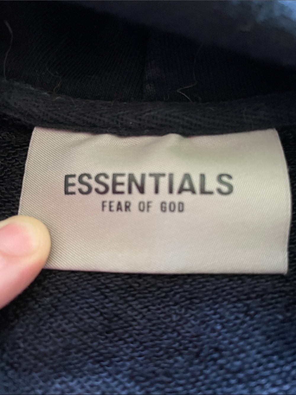 Essentials Black Logo Pullover Hoodie - Picture 4 of 4